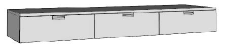 Urban 3 Drawer Under Bed Unit - Side by Side